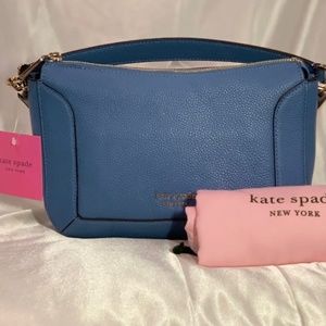 Kate Spade New York Crush Medium Crossbody Manta Blue leather New with tags 